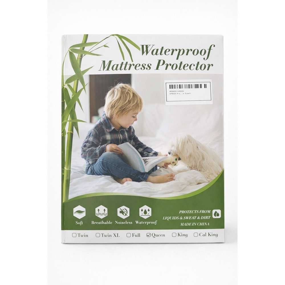Queen Waterproof Mattress Protector Bamboo Breathable Noiseless Cover